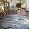 World Rug Gallery Distressed Abstract Watercolor Area Rug 6'6'' Round Blue 928BLUE6RND - alternate 3